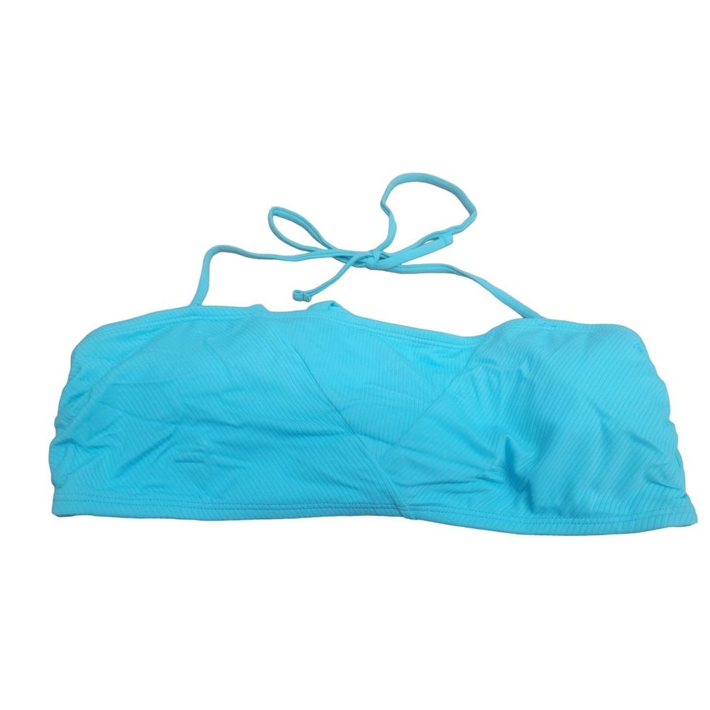 Women's Tube Top Neck Tie Swimwear Top Ibiza Swimwear Blue XL